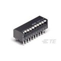 Te Connectivity Piano Dip Switch, 1 Switches, Spst, Latched, 0.025A, 24Vdc, 4 Pcb Hole Cnt, Solder Terminal,  1571998-1